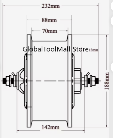 11inch 52V 60V 72V 120V 5000w  - đánh giá và giá 60V 5000W Brushless Hub Motor