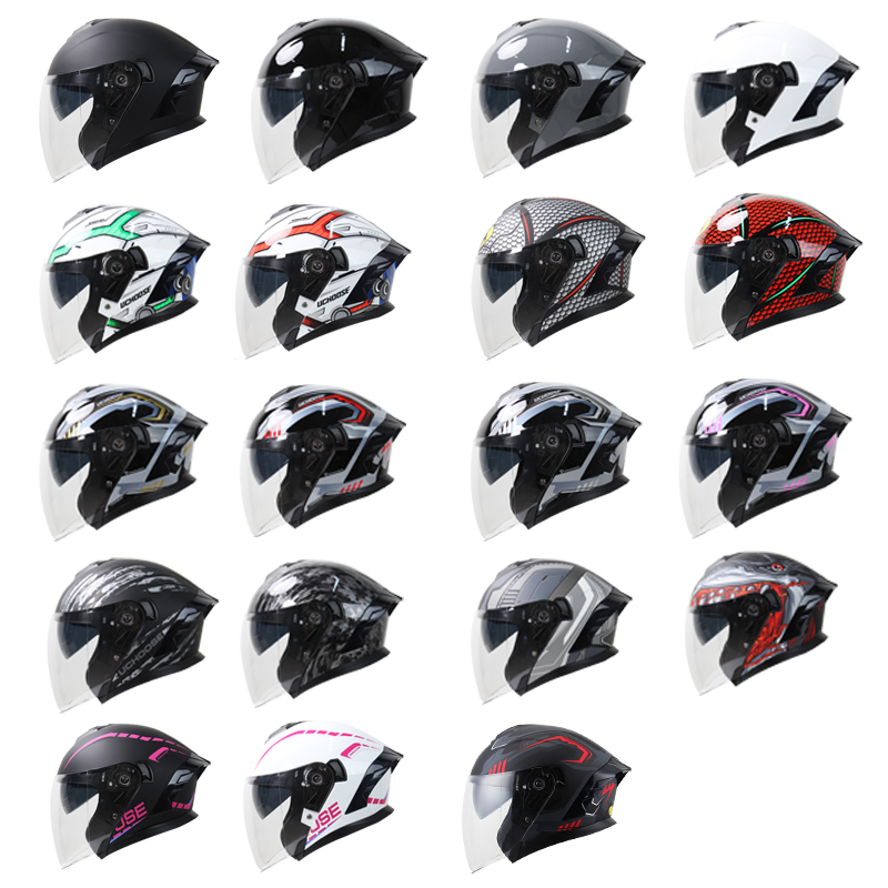 715 Motorcycle Open Face Helme - đánh giá và giá Scooter Helmet Set